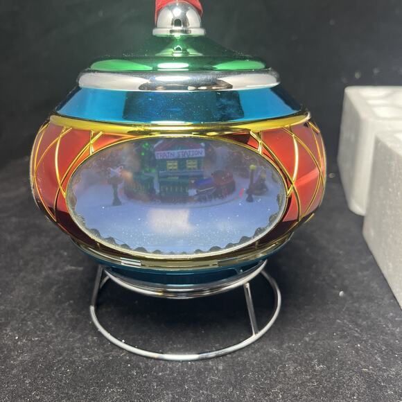 Mr. Christmas Other - Mr. Christmas Magic Scene Ornament Musical Animated Train Station New In Box